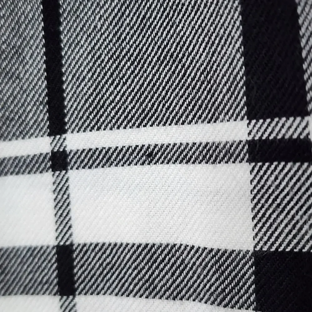 White House Black Market Plaid 1/2 Sleeve Top Women's Size 4
